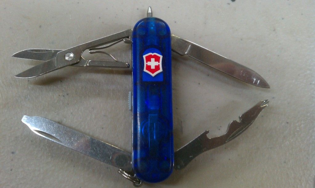 Translucent Blue Victorinox Midnight Manager Led Flashlight Swiss Army