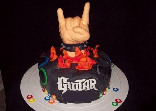 Image of Guitar Hero cake topper