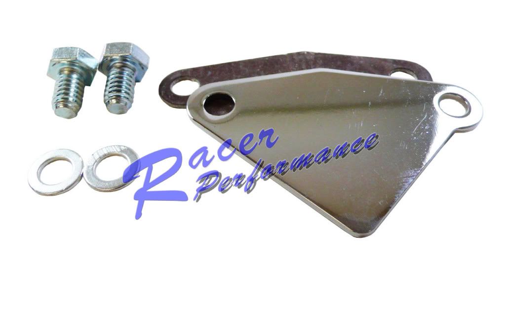 CHROME SMALL BLOCK CHEVY EGR BLOCK OFF PLATE W/GASKET 305 350 5.0 5.7 V