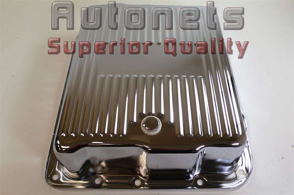 Chrome 700R4 Transmission pan deep style. The auction come with drain plug 