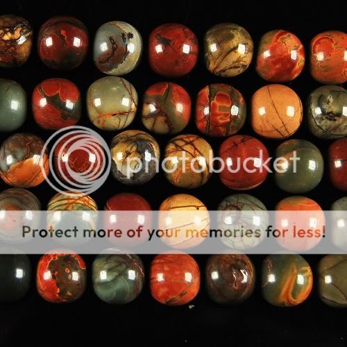 0676 12mm multi color picasso jasper round loose beads  