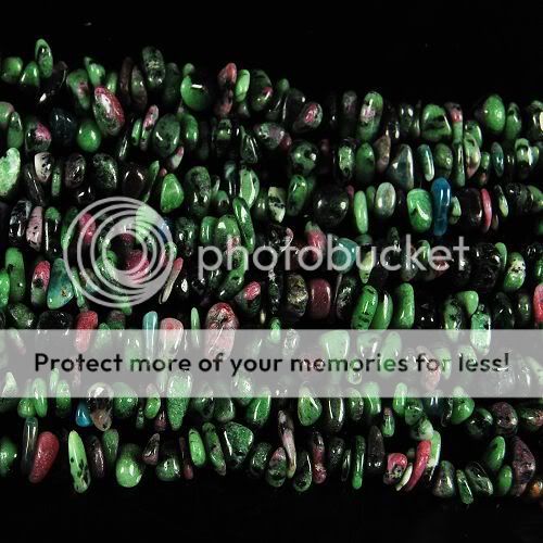 0743 2 12mm green ruby zoisite chip loose beads  