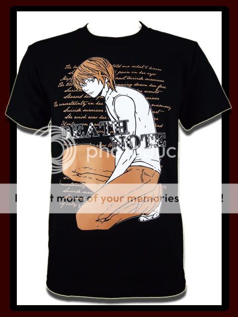 Death Note shirt XL manga anime light kira ryuk  