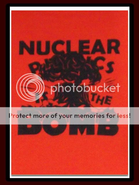 Fun anti atomic nuclear bomb green enviroment shirt M  