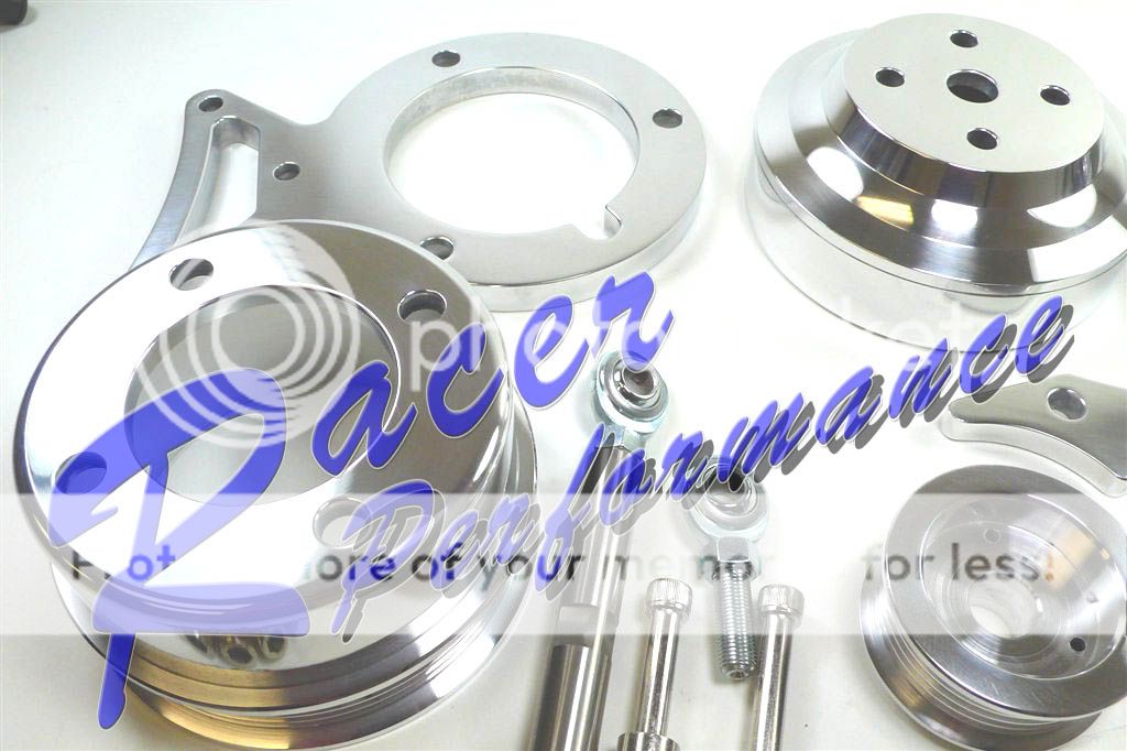 FORD MUSTANG 79 93 SERPENTINE PULLEY & BRACKETS KIT  