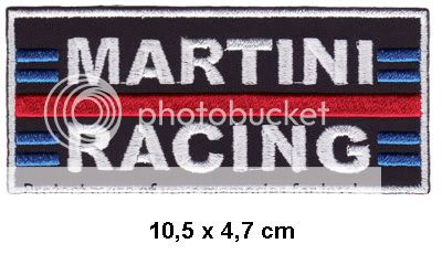 MARTINI RACING Aufnäher Patches Lancia Delta Porsche
