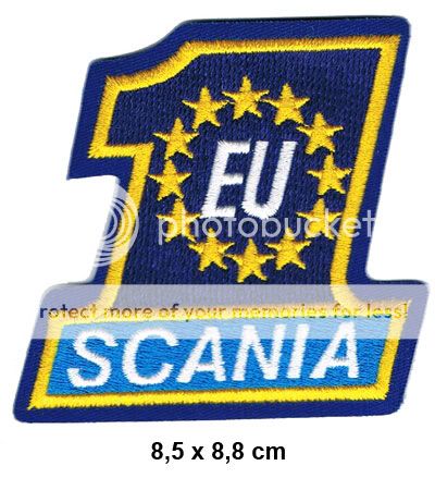 SCANIA EU TRUCKS Aufnäher Patches LKW Fernfahrer Brummi